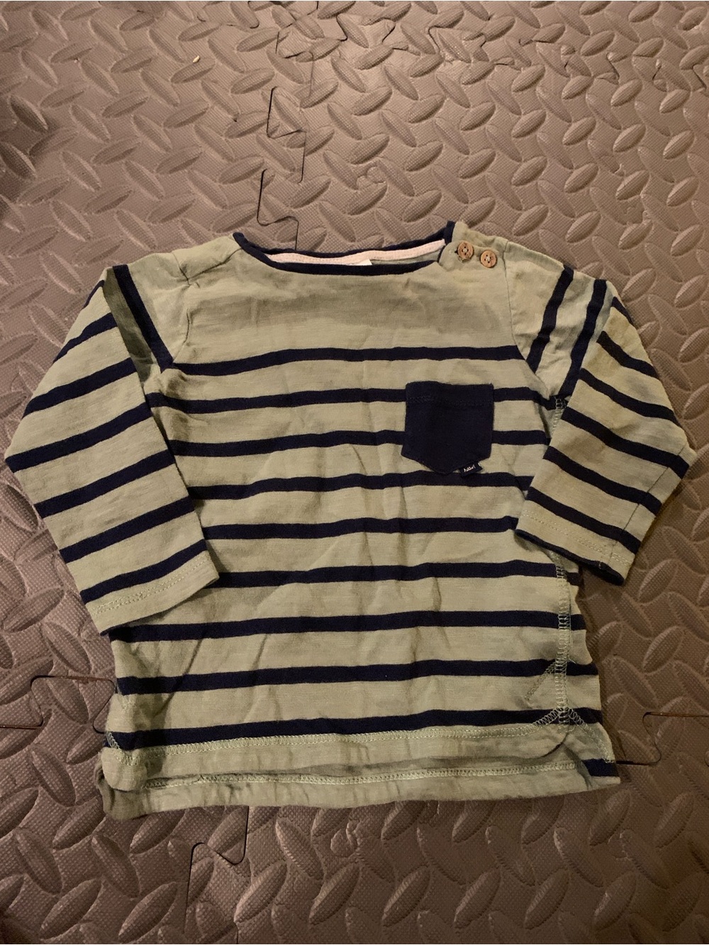 Long Sleeve Striped Shirt Top H&M Girls Size 9 12 Months